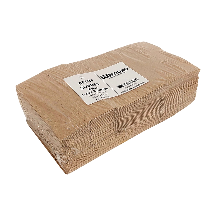 Bolsa Medoro de Papel Delivery 12.5 x 7.5 x 24.5 cm Paquete x 50 Art.BFC3P